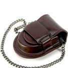 Pocket Watch Genuine Leather Case Protector Holder Waist Bag Timepiece General A