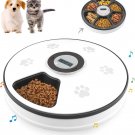 Automatic Cat Feeder, Auto Cat Food Dispenser - 6 Meals Pet Wet Food Dispenser f