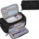 LABUK Big Capacity Pencil Case Black Cute Marker Pencil Pouch, Stationery Bag Sc