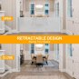 100 Inch Extra Long Retractable Dog Gate for the House Extra Wide Baby Gate Retr