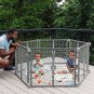 Plastic 192-Inch Super Wide Adjustable Baby Gate and Play Yard, 2-In-1, Bonus Ki