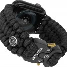 Survival Paracord Watch Band Compatible with Apple Watch Straps Series SE 8/7/6/