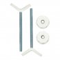 Extra Long M8 (8Mm) Stair Banister Adapter Y-Spindle Rods 2 Pack for Pressure Mo
