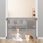 Mesh Baby Gate for Stairs Roll up Manually Dog Gates for the House Support Screw