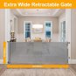140 Inch Outdoor Retractable Gate for Dogs Extra Wide Baby Gate Retractable Dog
