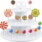 3-Tiers Cake Pop Stand, 42 Holes Lollipop Holder, Cupcake Dessert Display Stand,