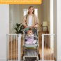 Baby Gate Extra Wide, 29.5"- 51.5" Pressure Mounted Dog Gate with Walk through D