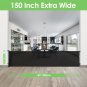 150 Inch Extra Wide Retractable Baby Gates for Large Openings Extra Long Baby Ga