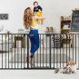 Baby Gate for Stairs, Dog-Gate with Auto-Close Door, Double Locking System, Hard