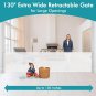 130 Inch Retractable Baby Gates Extra Wide Baby Gate for Extra Wide Openings Out
