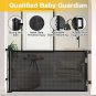 Retractable Baby Gates, 118 Inch Extra Wide Baby Gate for Large Openings, Mesh B
