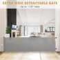 118 Inch Retractable Baby Gates Extra Wide, Large Opening Retractable Baby Gates