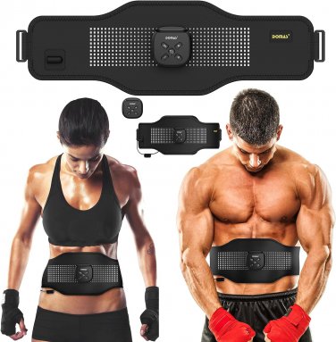 ABS Stimulator,Triple Channel LCD Screen Abdominal Toning Belt with 10 Modes 20