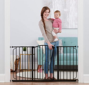 58-Inch Home Accents Super Wide Walk through Baby Gate, Includes 6-Inch, 8-Inch