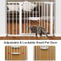 40.6"-29.7" Auto Baby Gate for Doorways, Small Baby Gate with Cat Door, Super Wi