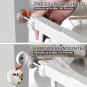 40.6"-29.7" Auto Baby Gate for Doorways, Small Baby Gate with Cat Door, Super Wi