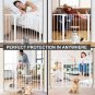 40.6"-29.7" Auto Baby Gate for Doorways, Small Baby Gate with Cat Door, Super Wi