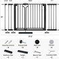 Beberoad Love Double Door Baby Gate for Stairs and Doorways, Pressure Mounted Do