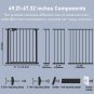 Triple Lock Baby Gate for Stairs Doorways and House 31" to 86" Extra Wide Pressu