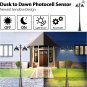 Dusk to Dawn Outdoor Lamp Post Lights with GFCI Outlet,Double-Head Farmhouse Str