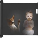PETSTAR 72" Wide Retractable Baby Gate, Fence Safety Gate for Kids and Pets, 34"