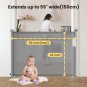 Retractable Baby Gates, Double Lock Safety Retractable Dog Gate for Baby and Pet