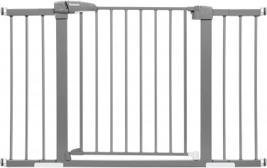 Metal Baby Gate, 29-48'' Easy Install Pet Gate, Extra Wide Walk Thru Child Safet