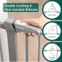 Metal Baby Gate, 29-48'' Easy Install Pet Gate, Extra Wide Walk Thru Child Safet