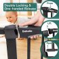 26-40 Inch Easy Install Extra Wide Pressure Mounted Metal Baby Gate, No Drilling