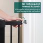 26-40 Inch Easy Install Extra Wide Pressure Mounted Metal Baby Gate, No Drilling
