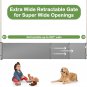 200 Inch Retractable Baby Gates Extra Wide Retractable Dog Gate for Super Wide O