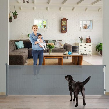 120'' Extra Wide Retractable Baby Gates,Extra Long Mesh Gate Safety for Children