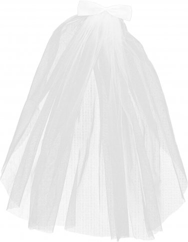 First Communion Veil for Girls Flower Girl White Veil with Comb Metal Short Wedd