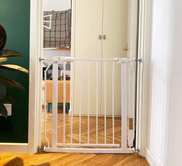 Easy Walk-Thru Safety Gate for Doorways and Stairways with Auto-Close/Hold-Open
