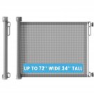 Retractable Baby Gates for Stairs Doorways, [Upgraded Double Lock] 34" Tall, Ext