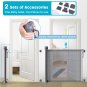 Retractable Baby Gates for Stairs Doorways, [Upgraded Double Lock] 34" Tall, Ext