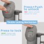 Retractable Baby Gates for Stairs Doorways, [Upgraded Double Lock] 34" Tall, Ext