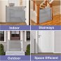 Retractable Baby Gates Extra Wide Grey, Probebi Retractable Dog Gate Extends to