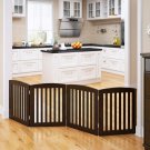 Wooden Freestanding Foldable Pet Gate for Dogs, 24 Inch 4 Panels Step over Fence