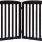 Wooden Freestanding Foldable Pet Gate for Dogs, 24 Inch 4 Panels Step over Fence