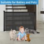 Retractable Baby Gate, 33" Tall, Extends up to 72" Extra Wide Baby Gate, Mesh Ga
