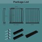 Extra Wide Baby Gate Tension Indoor Safety Gates Black Metal Large Pressure Moun