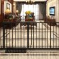 Extra Wide Baby Gate Tension Indoor Safety Gates Black Metal Large Pressure Moun