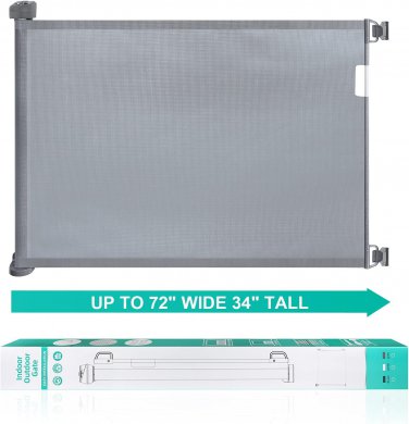 Retractable Baby Gates for Staris - Probebi Retractable Dog Gate, Indoor Safety