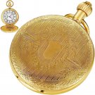 Men'S Mechanical Pocket Watch Hand Wind Antique Tourbillon Moon Phase Roman Nume