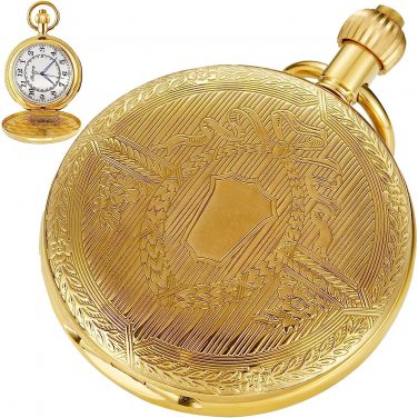 Men'S Mechanical Pocket Watch Hand Wind Antique Tourbillon Moon Phase Roman Nume