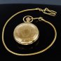 Men'S Mechanical Pocket Watch Hand Wind Antique Tourbillon Moon Phase Roman Nume