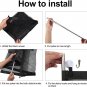 Portable Mesh Baby Gate 43.3"X30.9",Black Mesh Magic Pet Dog Gate for Stairs/Doo