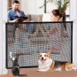 Portable Mesh Baby Gate 43.3"X30.9",Black Mesh Magic Pet Dog Gate for Stairs/Doo