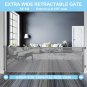 155 Inch Retractable Baby Gate Extra Large Baby Gate Extra Wide Baby Gates for L